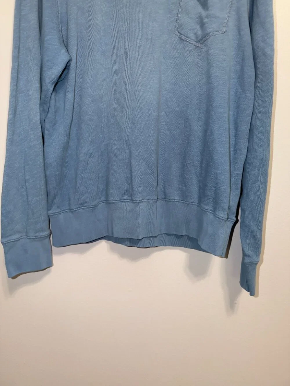 J.Crew XL Blue Crewneck Sweater Pullover Pocket Casual Lightweight